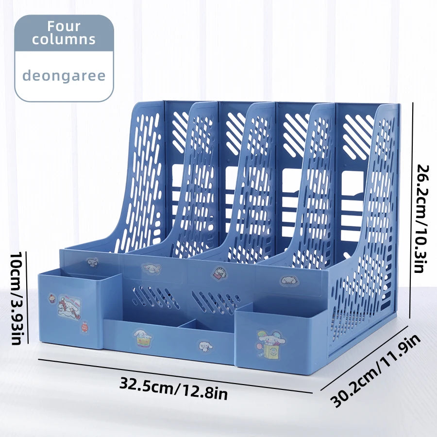 Four-Section Desktop File and Document Organiser