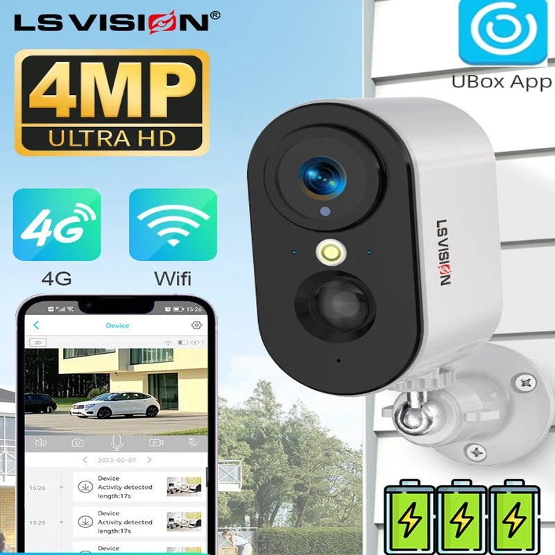 Bezprzewodowa kamera PTZ 4G 4MP do monitoringu zewnętrznego na baterię
