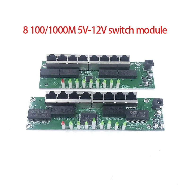 Ethernet-Switch-Modul mit acht Ports - Geschwindigkeitsoptionen