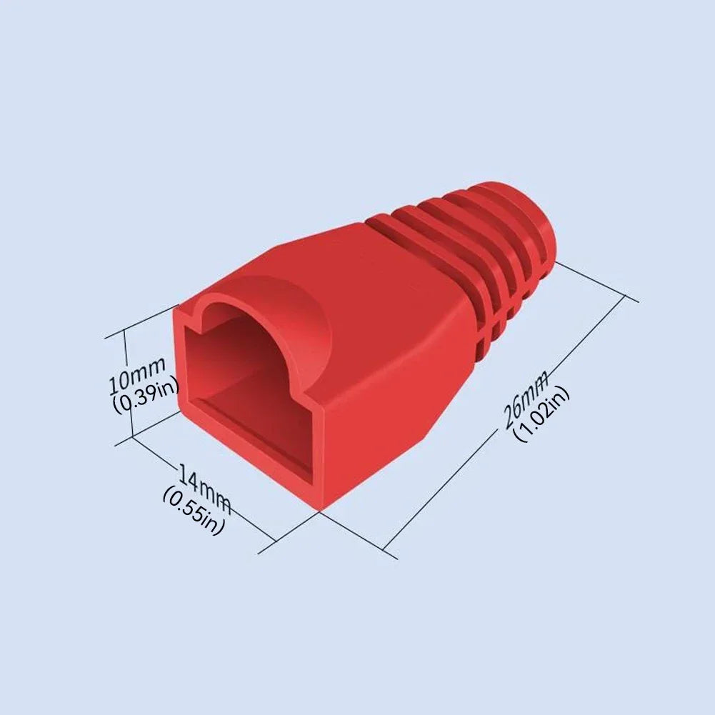 100 pezzi copri-cavi RJ45 per connettori Ethernet CAT5E/CAT6