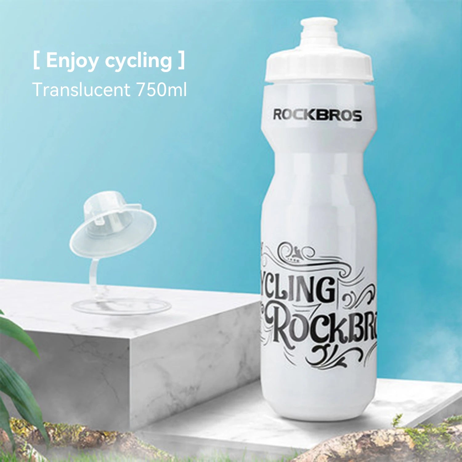 750ml cyklistická láhev na vodu s designem na mačkání, hydratační kelímek