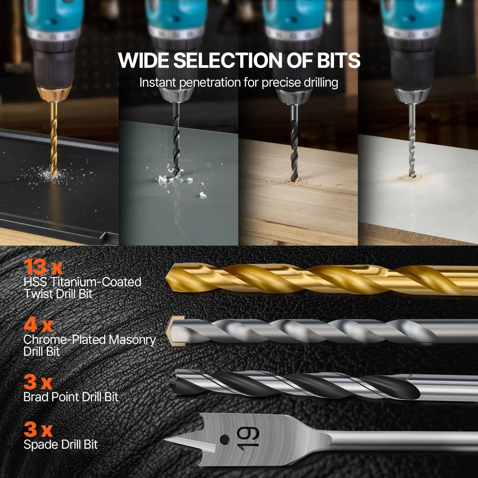 Drill Bit & Screwdriver Set 70–318 Pieces with Case