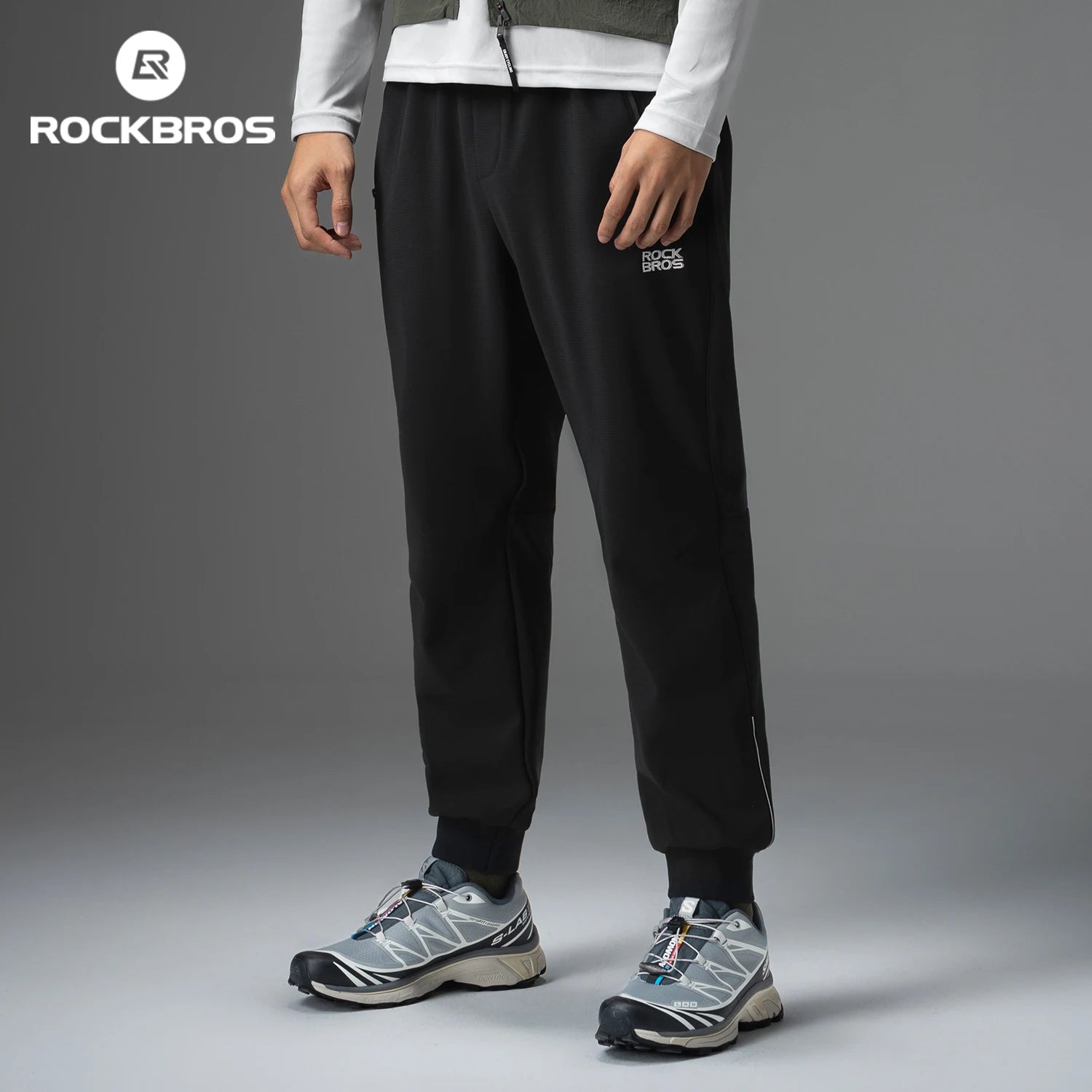 Fleecegefütterte, winddichte Outdoor-Hose mit Kordelzug