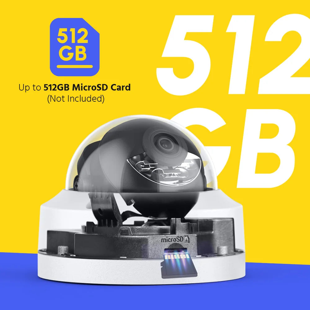 4K 8MP PoE Security Camera with Color Night Vision and Audio