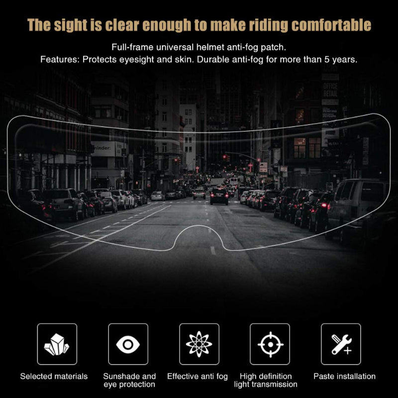 Motorcycle Helmet Clear Anti-Fog Rainproof Film Helmet Lens Durable Nano Coating Sticker Moto Safety Driving Helmet Accessories 