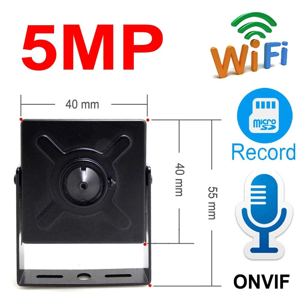 Mini WiFi Security Camera 5MP HD with Motion Detection Audio