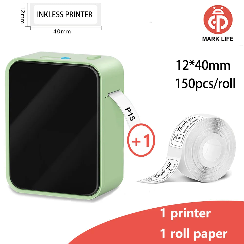 P15 Portable Thermal Label Printer, Package Options