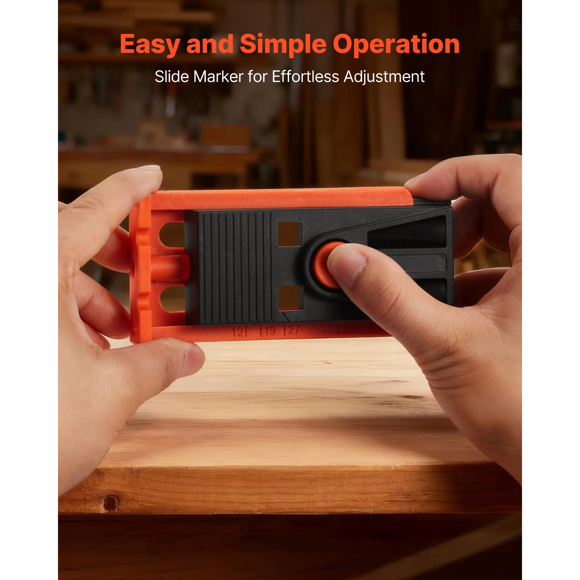 Adjustable Pocket Hole Jig Kit 1/2–1-1/2 in for Woodworking