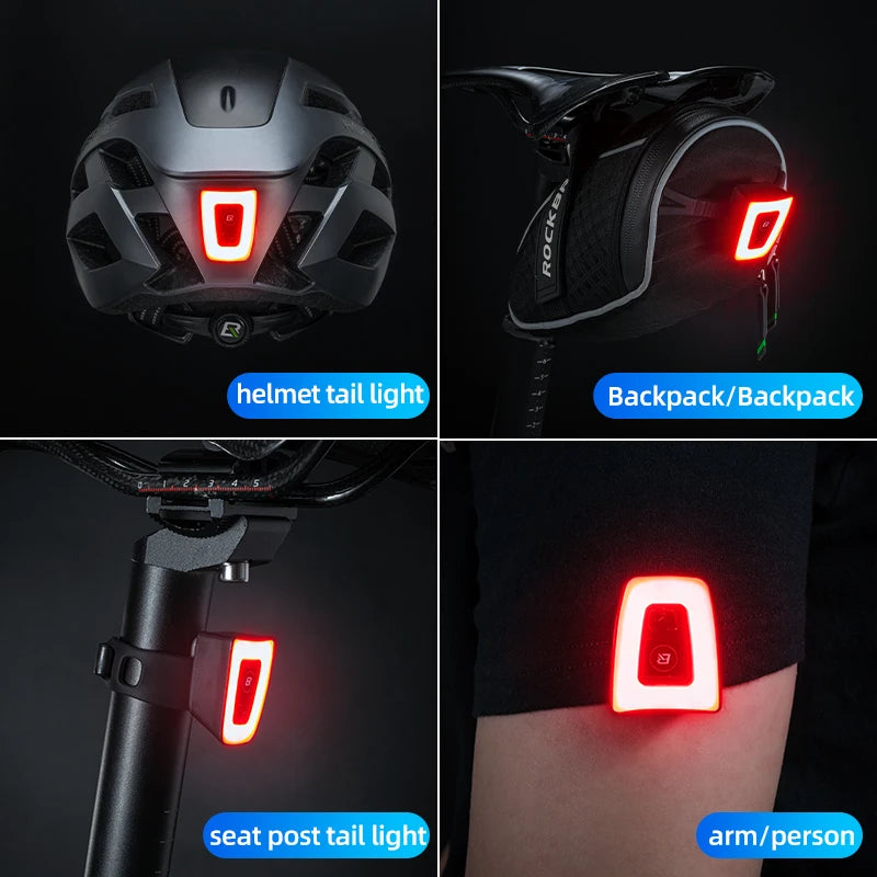 USB Rechargeable Bike Tail Light with 9 Modes Waterproof LED