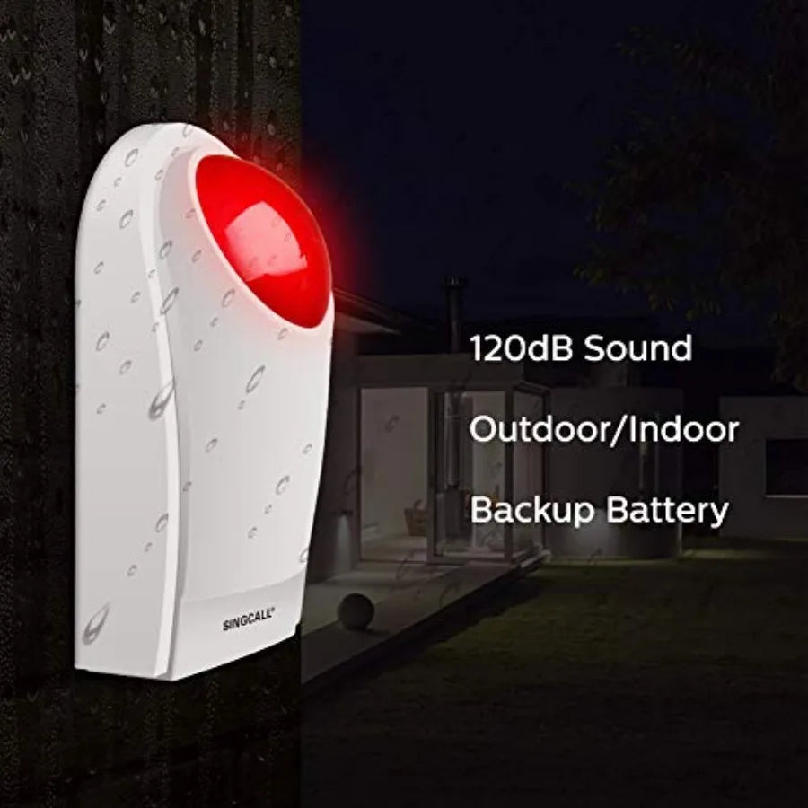 Outdoor SOS Alert System with Siren and 4 Panic Buttons