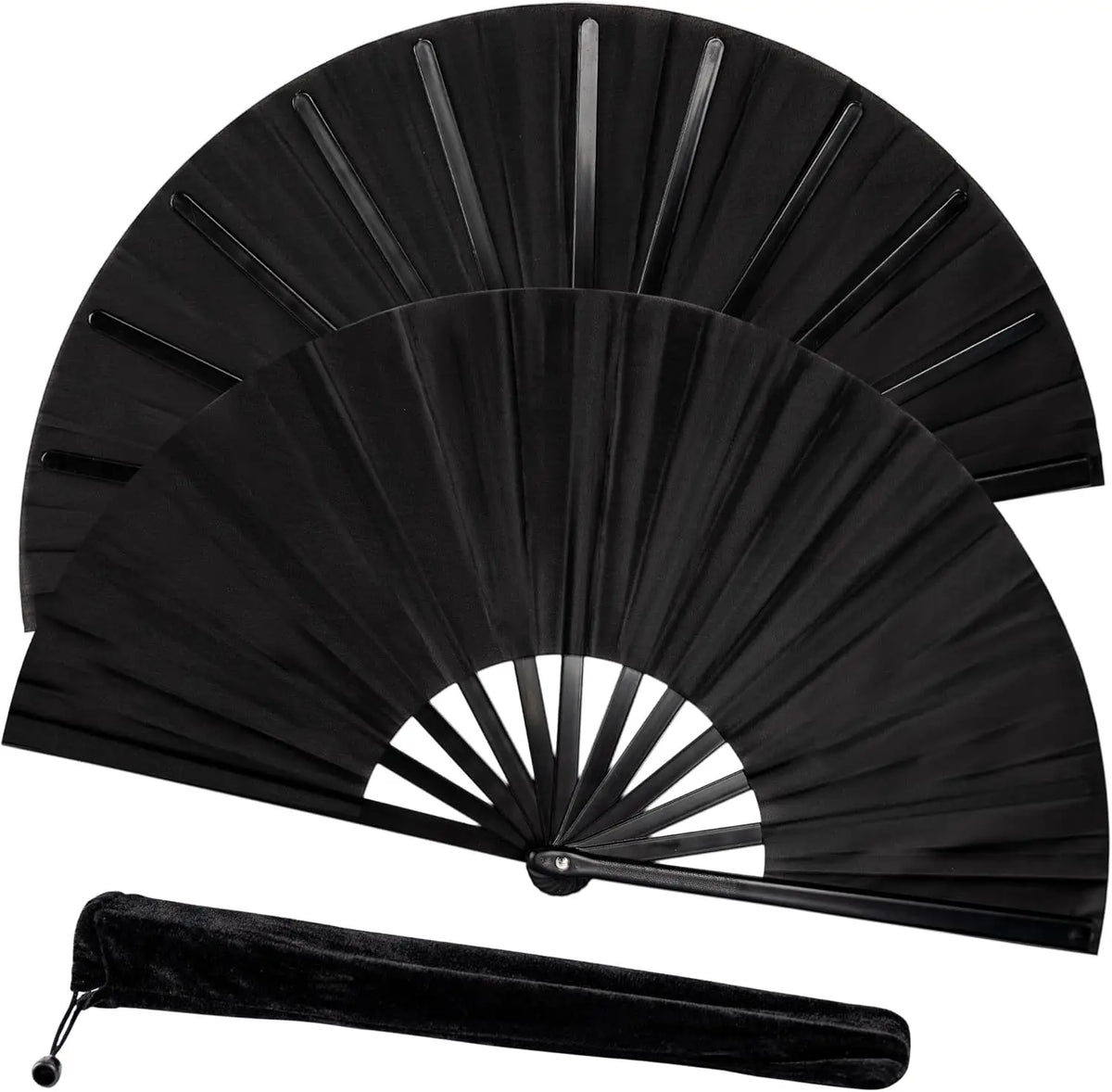 Black Clacking Hand Fan for Dance and Events