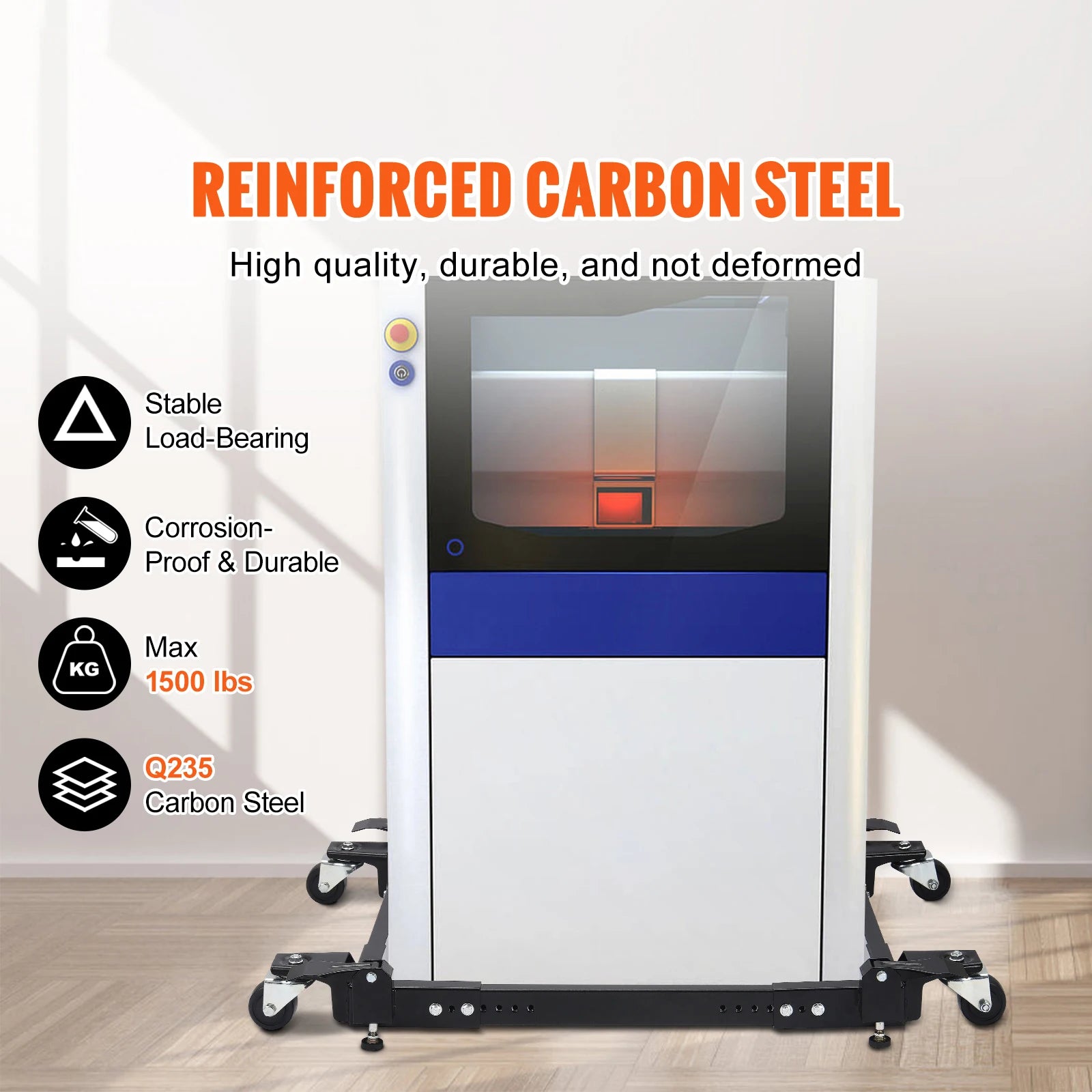 SucceBuy 1500Lbs Washing Machine Stand Movable Refrigerator Mobile Roller Base with Wheels Adjustable Bracket for Home Appliance