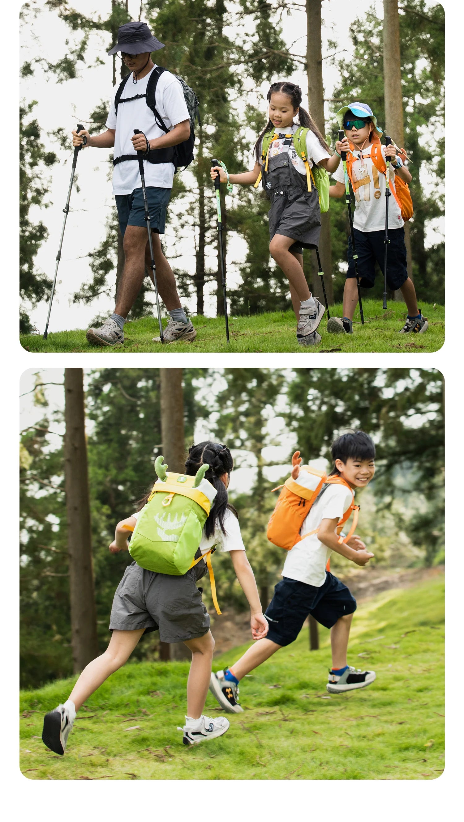 8L Kids Lightweight Hiking Backpack Breathable Nylon Daypack