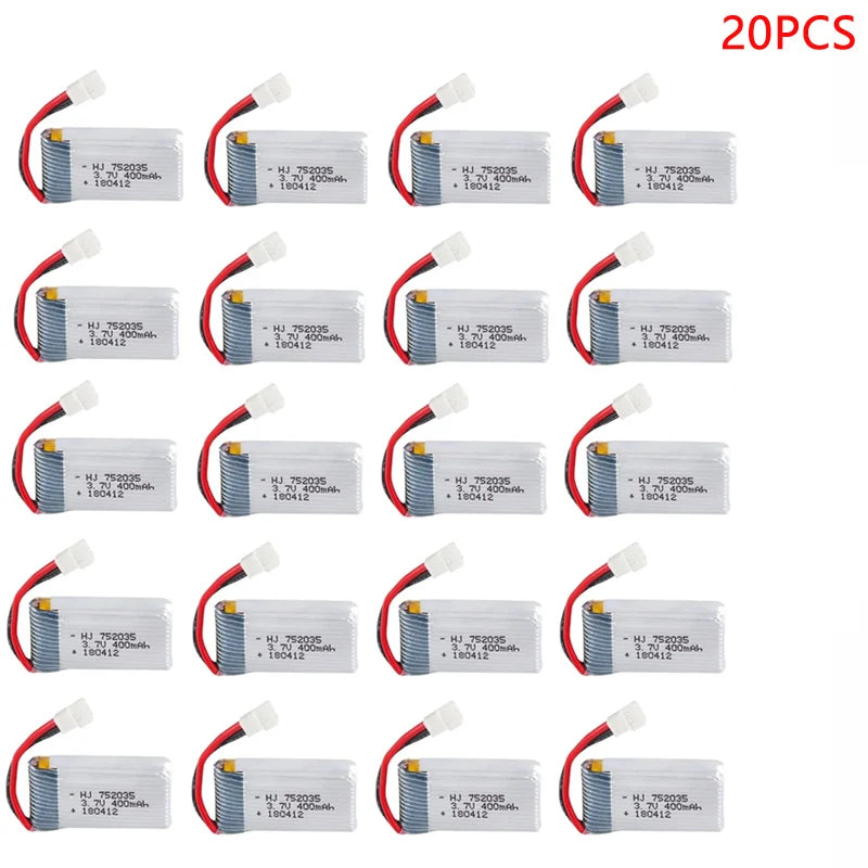 3.7 V 400 mAh RC-batteri och laddare - alternativ