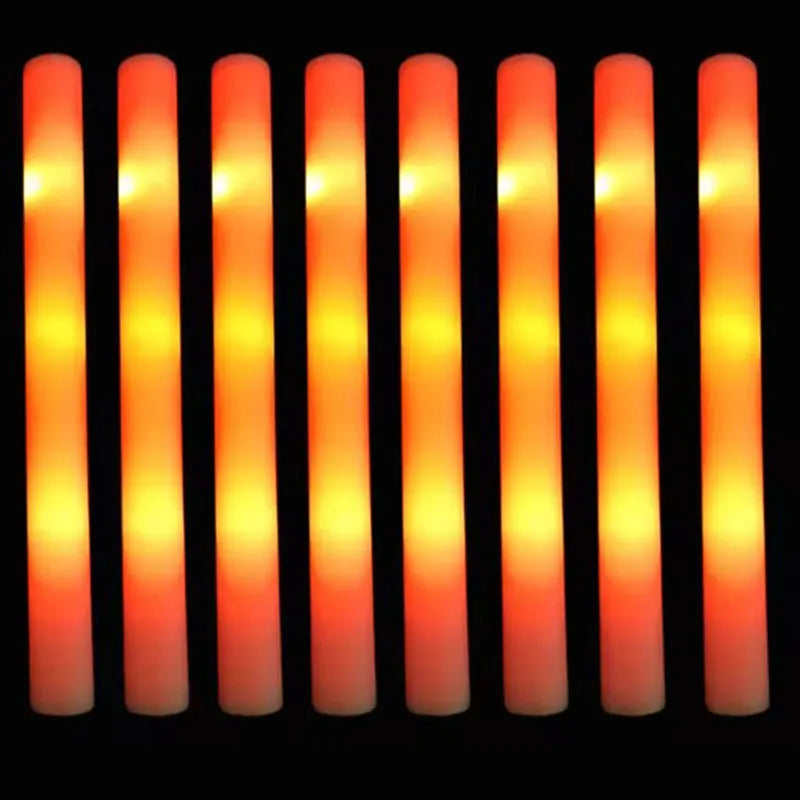30Pcs Foam Glow Sticks with 3 Modes Colorful Led Flashing Glow Stick Glow in The Dark Party Supplies for Wedding Raves Concert 