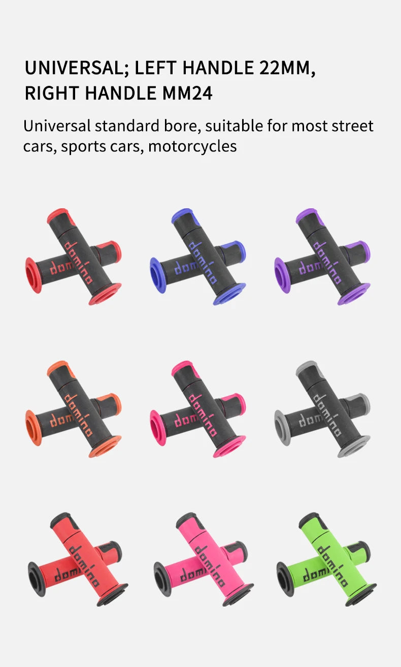 7/8 "22 24mm Motorcycle Grips Handle Bar For KTM YAMAHA Universal Pit Bike Motocross Motorbike Rubber GEL Domino Grip 15 Colors 