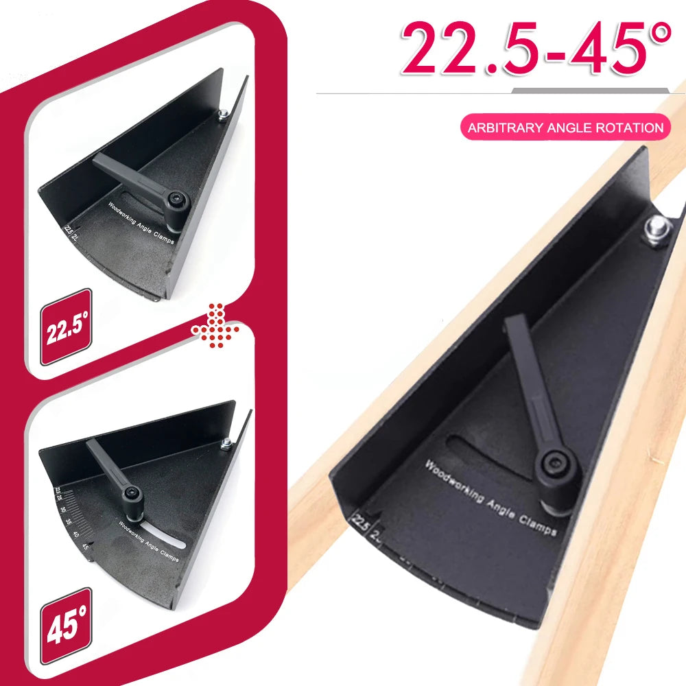 Adjustable Woodworking Angle Guide, 45°, 90° or 180° Options