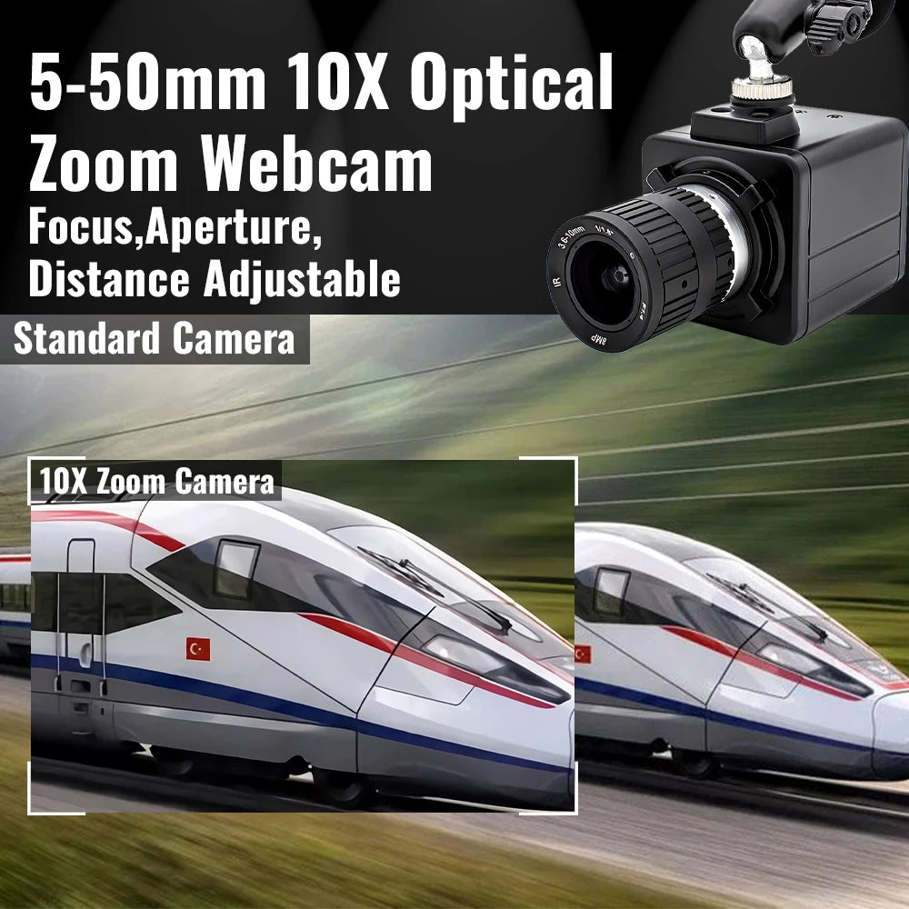 WGWK Caméra IP MINI 4K 3/4/5/8MP Zoom Manuel POE48V Objectif CS Boîtier Métallique Inspection Industrielle Sécurité Webcam Vidéo Surveillance