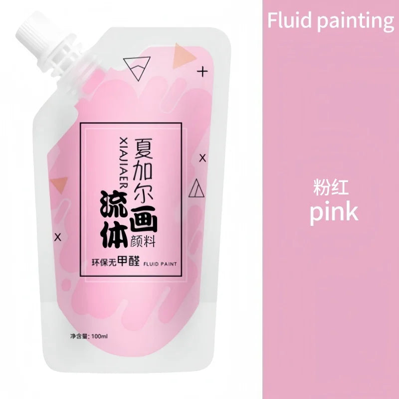 100ml Multi-farvet Flydende Akrylmaling Taske