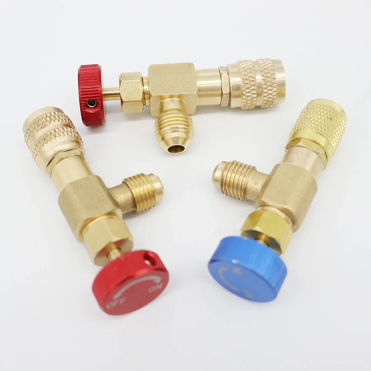Valve de sécurité liquide R410A R22 Frigorifique Connecteur de sécurité 1/4 "Adaptateur de sécurité Réparation de climatisation et fluide liquide