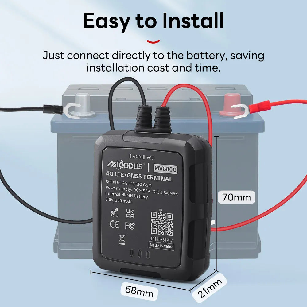 IP67 vodeodolný GPS tracker do auta 4G plug-and-play proti krádeži real-time poloha mini gps sledovacie zariadenie MiCODUS MV880G