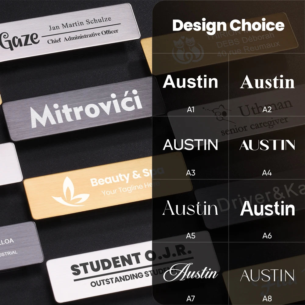 Targa identificativa personalizzata in acciaio inossidabile per cassetta postale e porta