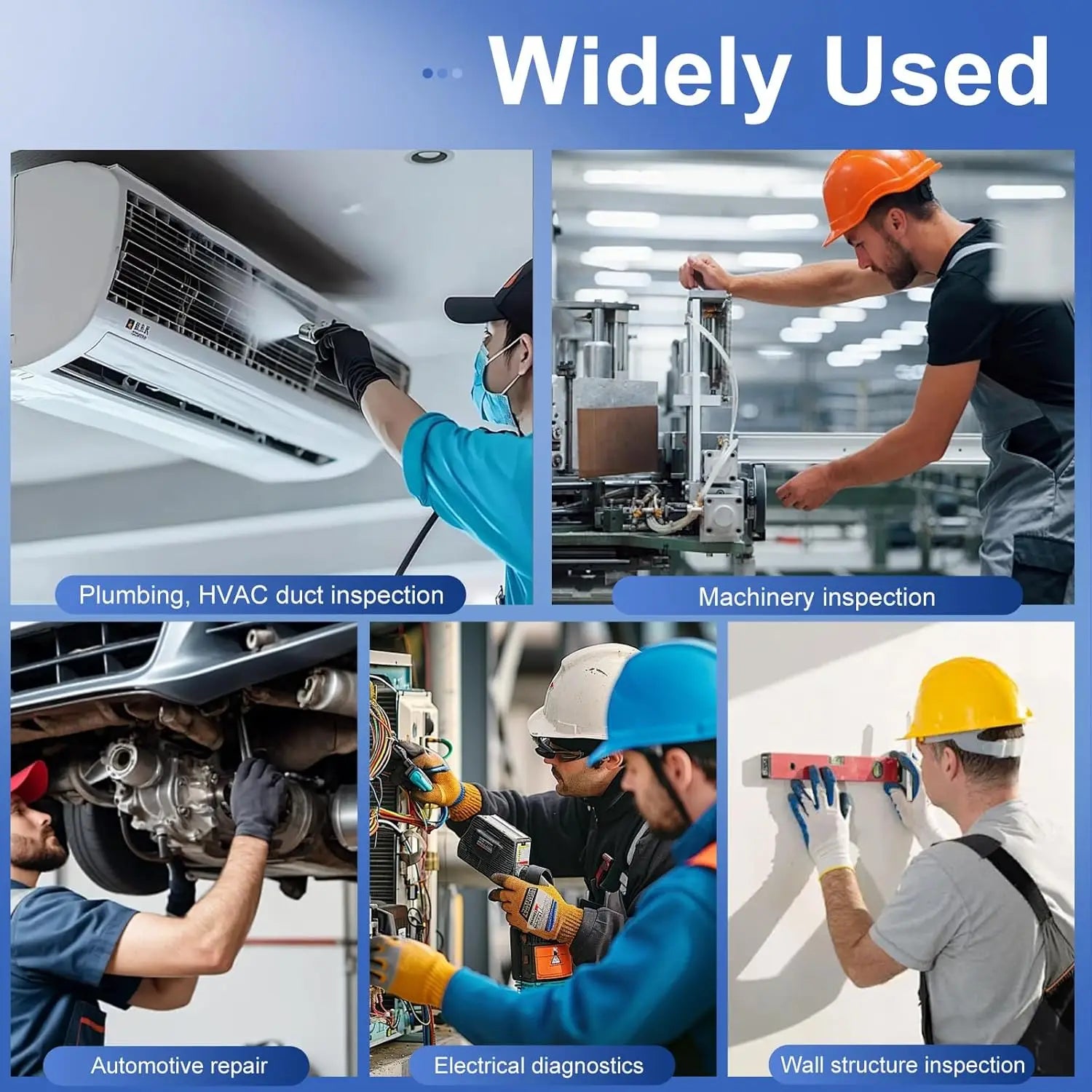 1080P HD Endoscope Camera with 4.3" LCD and 8 LEDs