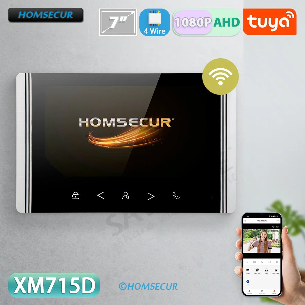 Monitor interior inteligente Tuya WIFI de 7"/10" LCD, para sistema de 4 hilos HD 1080P, manos libres, teléfono de puerta intercom, timbre de casa