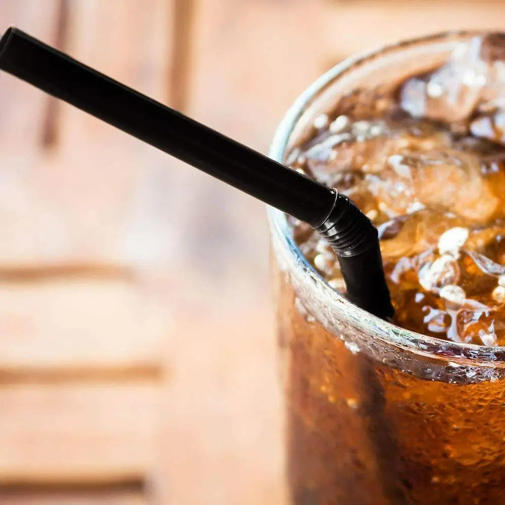 50-1000Pcs Drinking Straws Colorful & Black rietjes Flexible Wedding Party Supplies Drinking Straws Kitchen Wholesale 