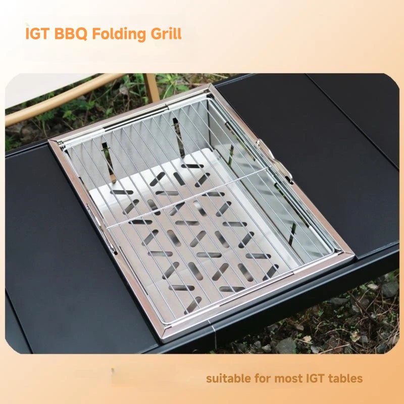 IGT Barbecue Grill Folding Charcoal Stove for Camping