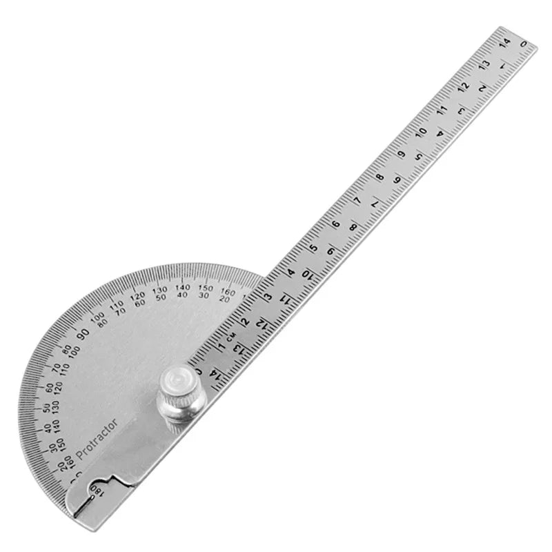 Merilnik kota merilnik protiprimerko merilnik merilnik ploski 180 stopinj goniometer nerjaveče jeklo leseni obrtni merilni alat