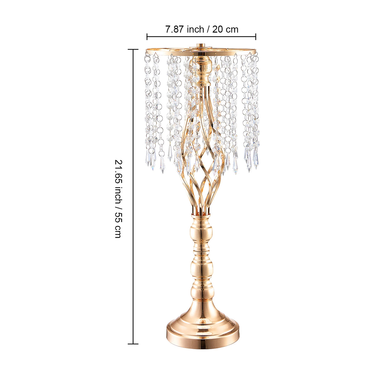 Tall Crystal Wedding Flower Stand Metal Centerpiece Vase - Spy-shop.com