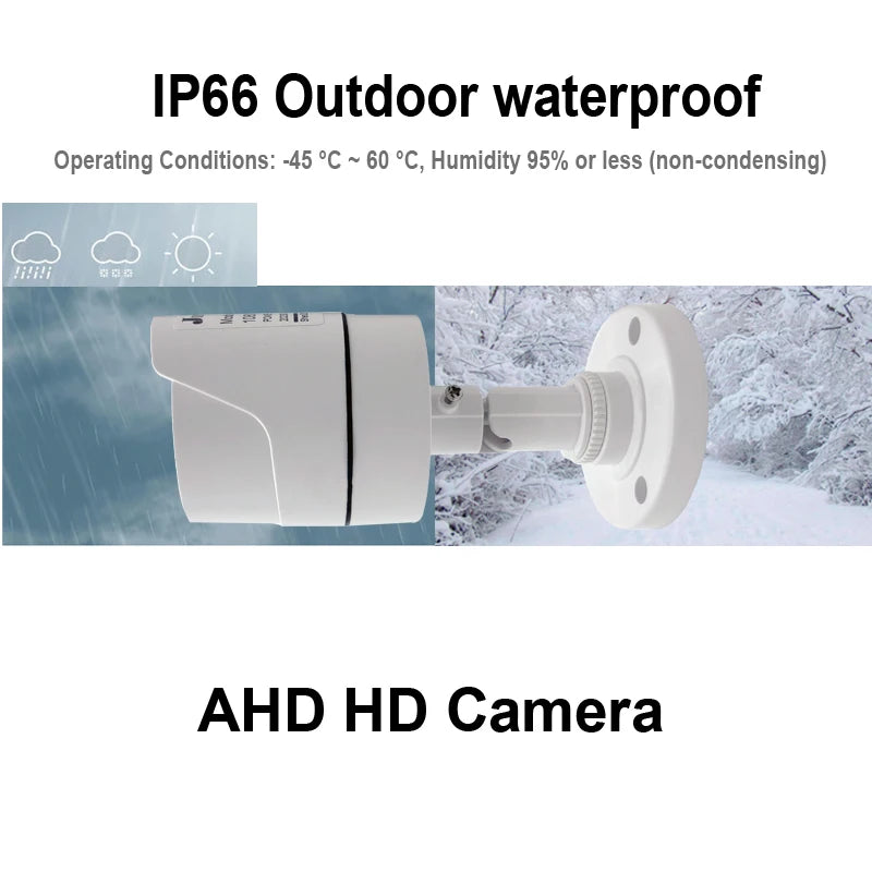 4K AHD Security Camera Outdoor Waterproof Night Vision Bullet Camera