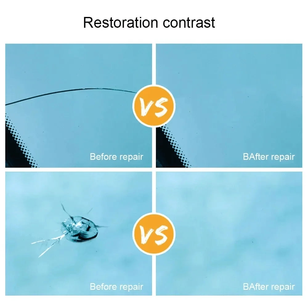 Auto Frontscheiben-Riss Reparaturwerkzeug DIY Auto Fenster Handybildschirm Reparatur Kit Glas Aushärtung Klebstoff Auto Glas Kratzer Riss Reparatur Multifunktions Glasreparatur-Flüssigkeit