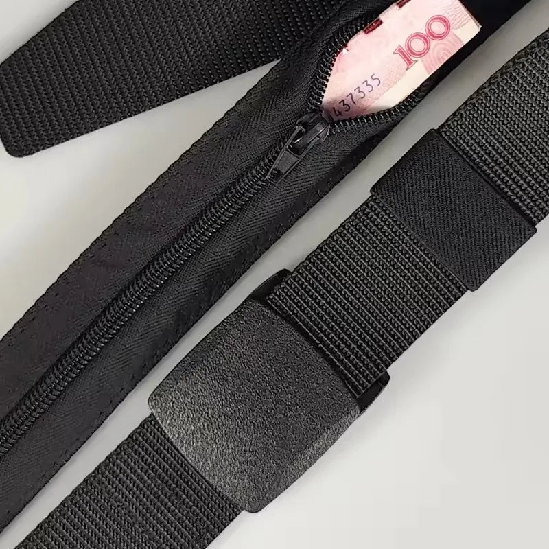 New Travel Cash Anti Theft Belt Waist Bag Women Portable Hidden Money Strap Belt Wallet Waist Pack Men Hiding Belt For Men Women
