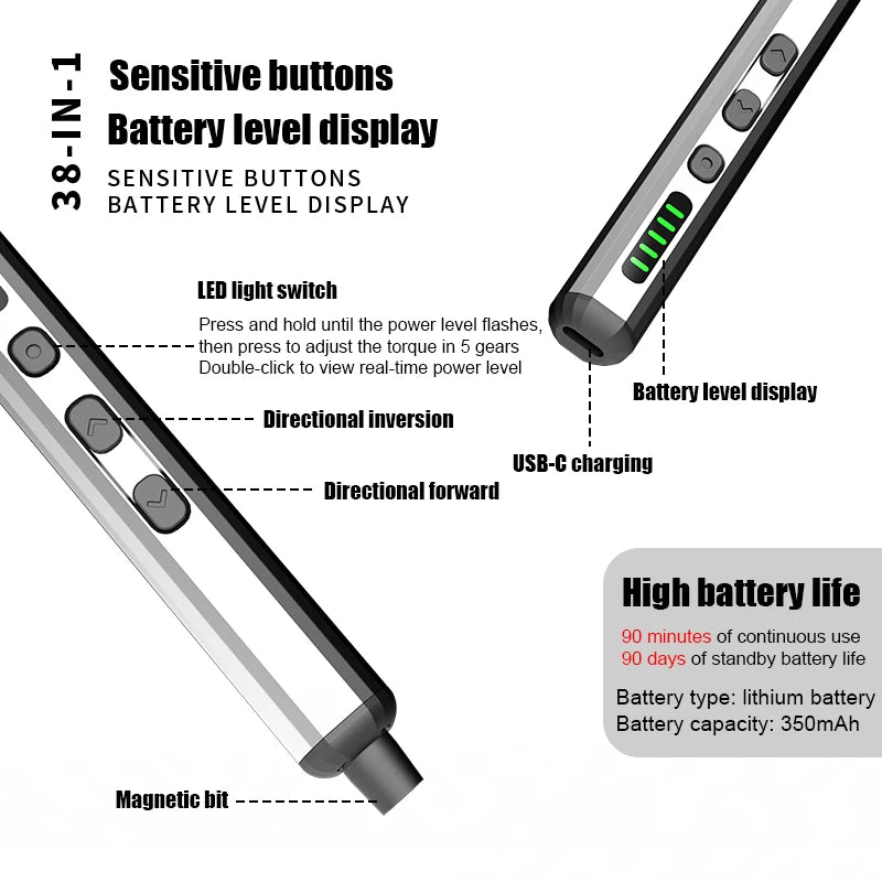 Rechargeable Precision Electric Screwdriver Set
