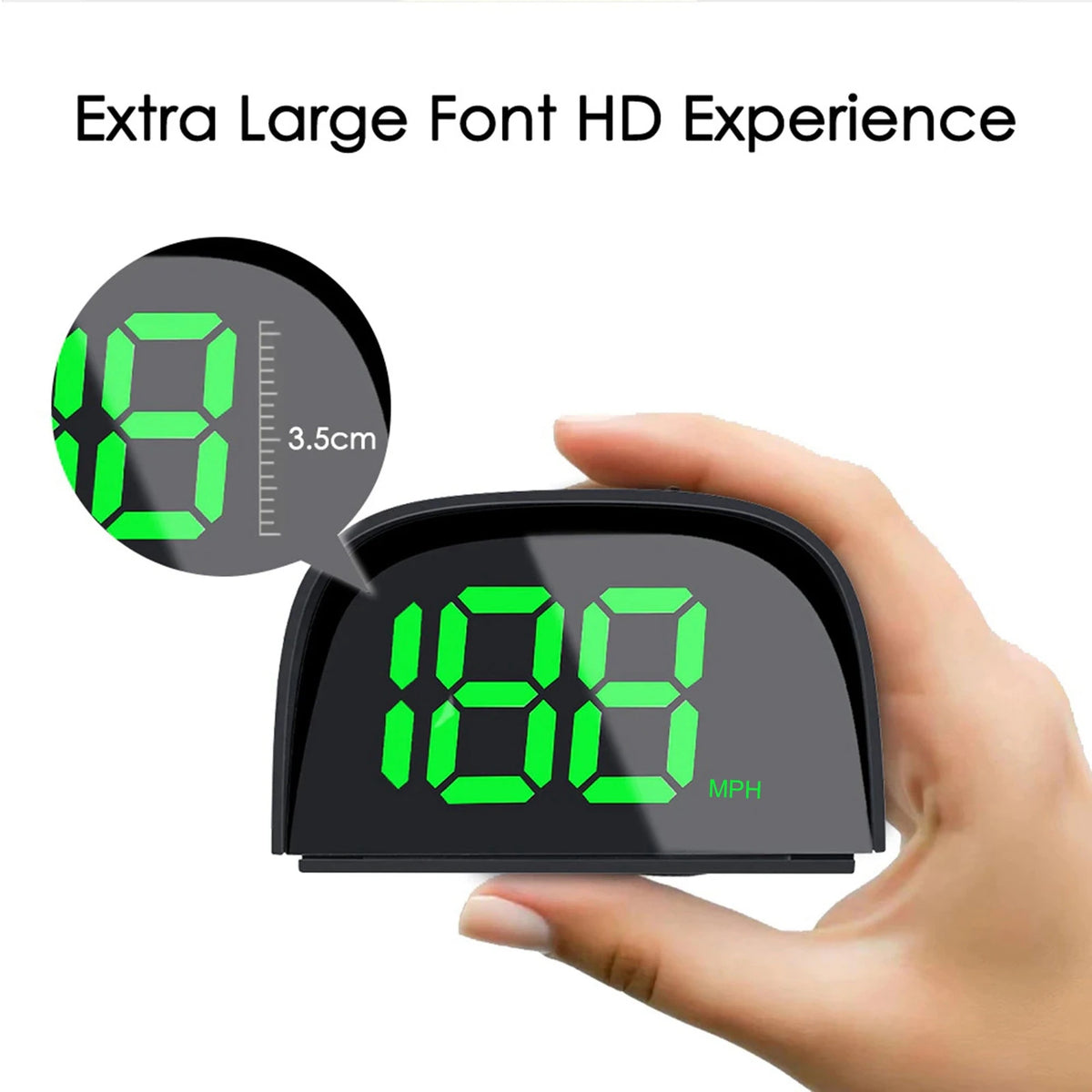 USB GPS Digital Speedometer, MPH/KMH & Green/White Options