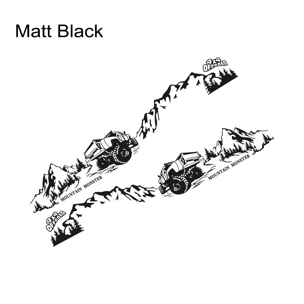 Car Sticker 4X4 Off Road Mountain Decal For Ford F150 Toyota Hilux Isuzu Dmax Dodge RAM Chevrolet Silverado Auto Accessories