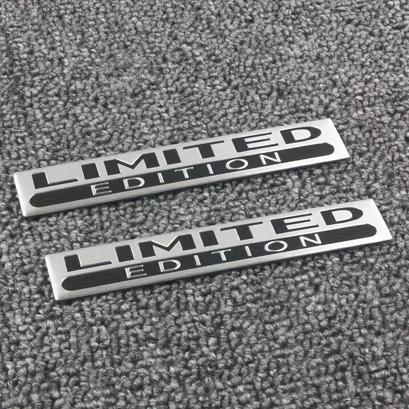 2PCS Limited Edition Emblem 3D Metal Badges Decal Sticker Auto Racing Sport Emblem for Rear Trunk Side Fender Car Motorcycle 