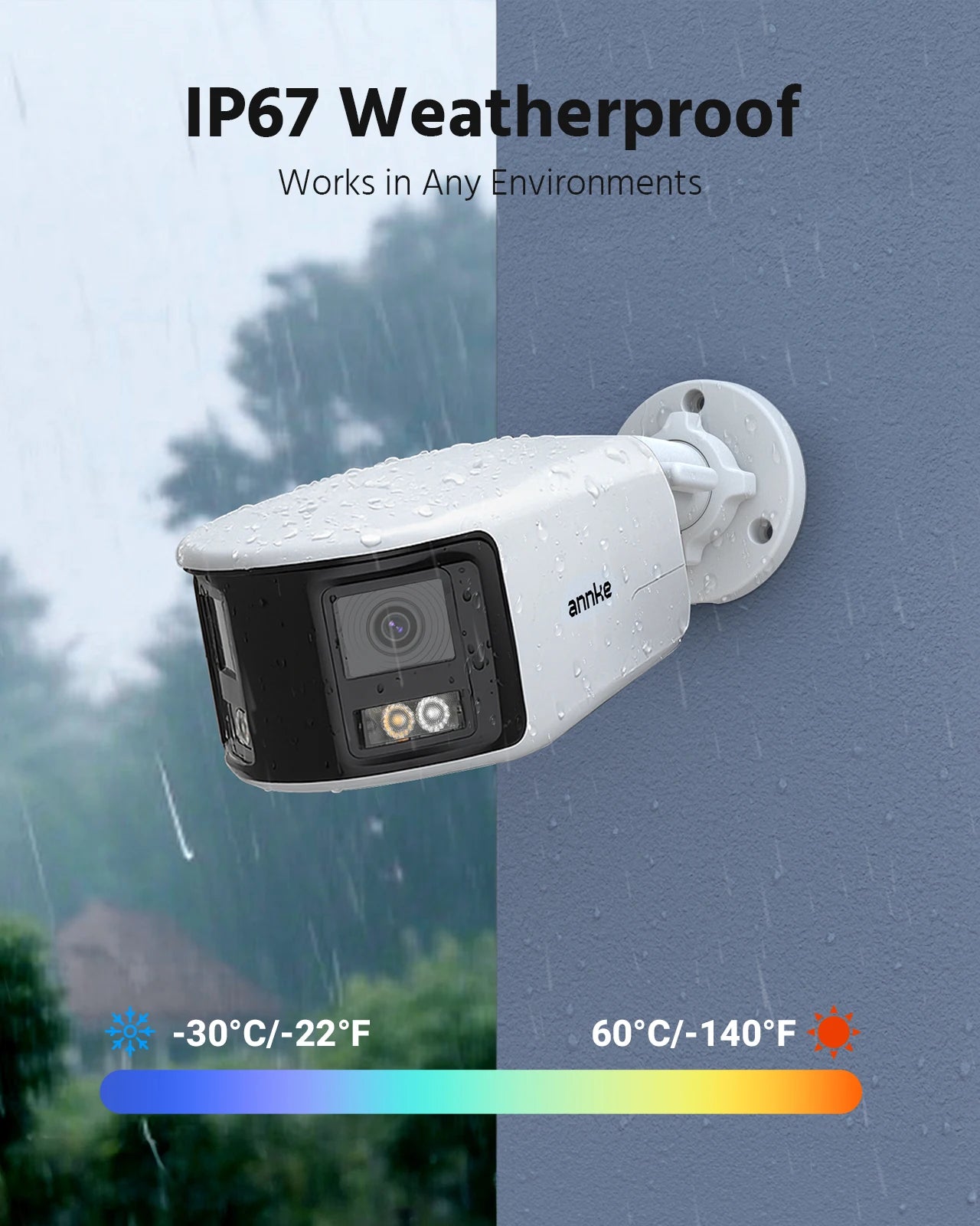 ANNKE 4K 8MP PoE Dual Lens 180° Outdoor Surveillance Camera