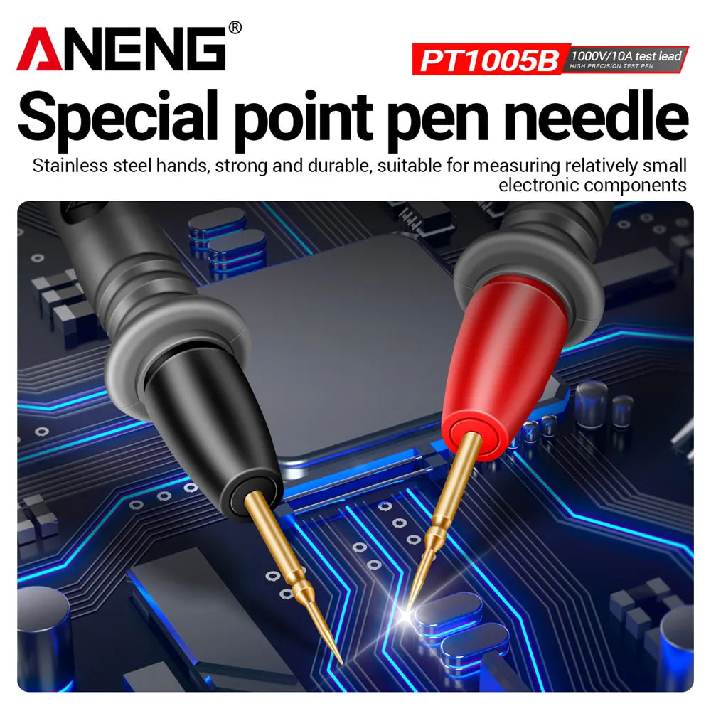 Cables de prueba para multímetro ANENG PT1005B, 10A 1000V
