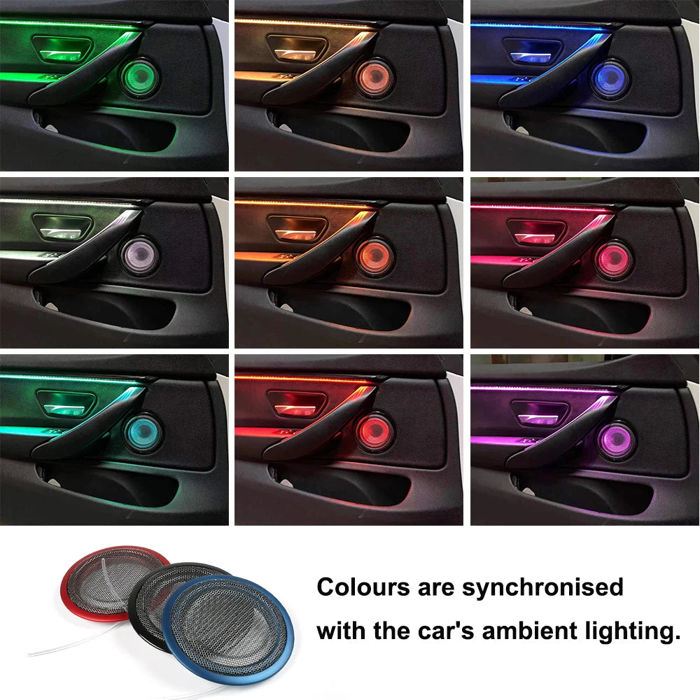 BMW 3 Series 4 Series Door Speaker Cover 8-Color LED Light Kit