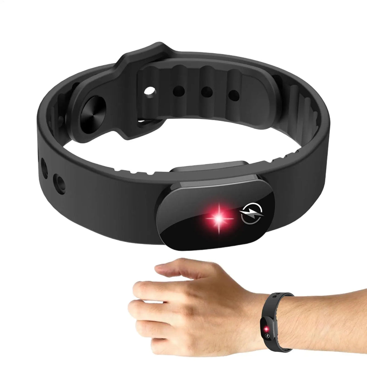 Justerbart silikonarmband - svart eller vitt