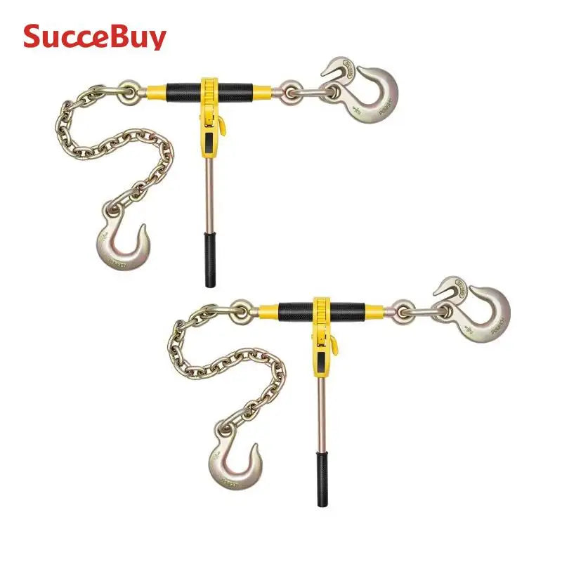 SucceBuy 9200 lbs Ratchet Chain Binder Compatible with 3/8 in -1/2 in Chains Ratchet Load Binder for Truck Tie Down Towing