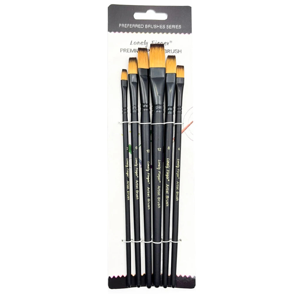6-Piece Artist Paint Brushes Set