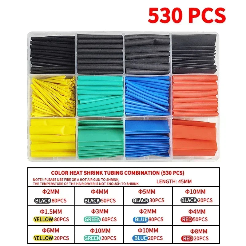 2:1 Heat-Shrink Tubing Assortment for Wire Repairs