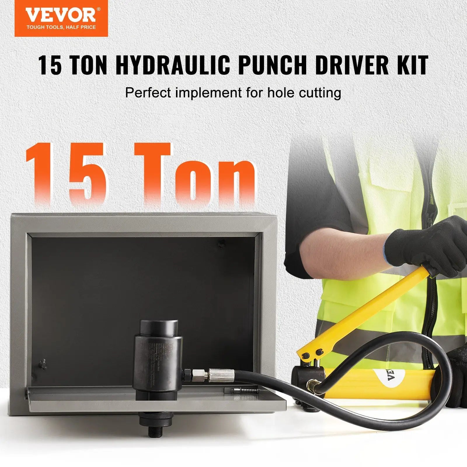 Hydraulická sada děrovače 15 tun s 10 matricemi (1/2 až 4 palce)