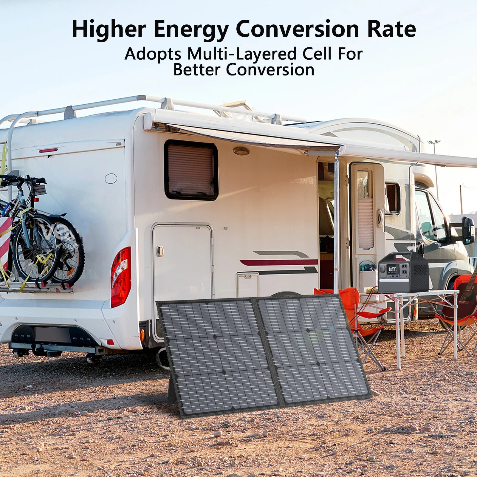 110W Portable Foldable Solar Panel 20V Waterproof