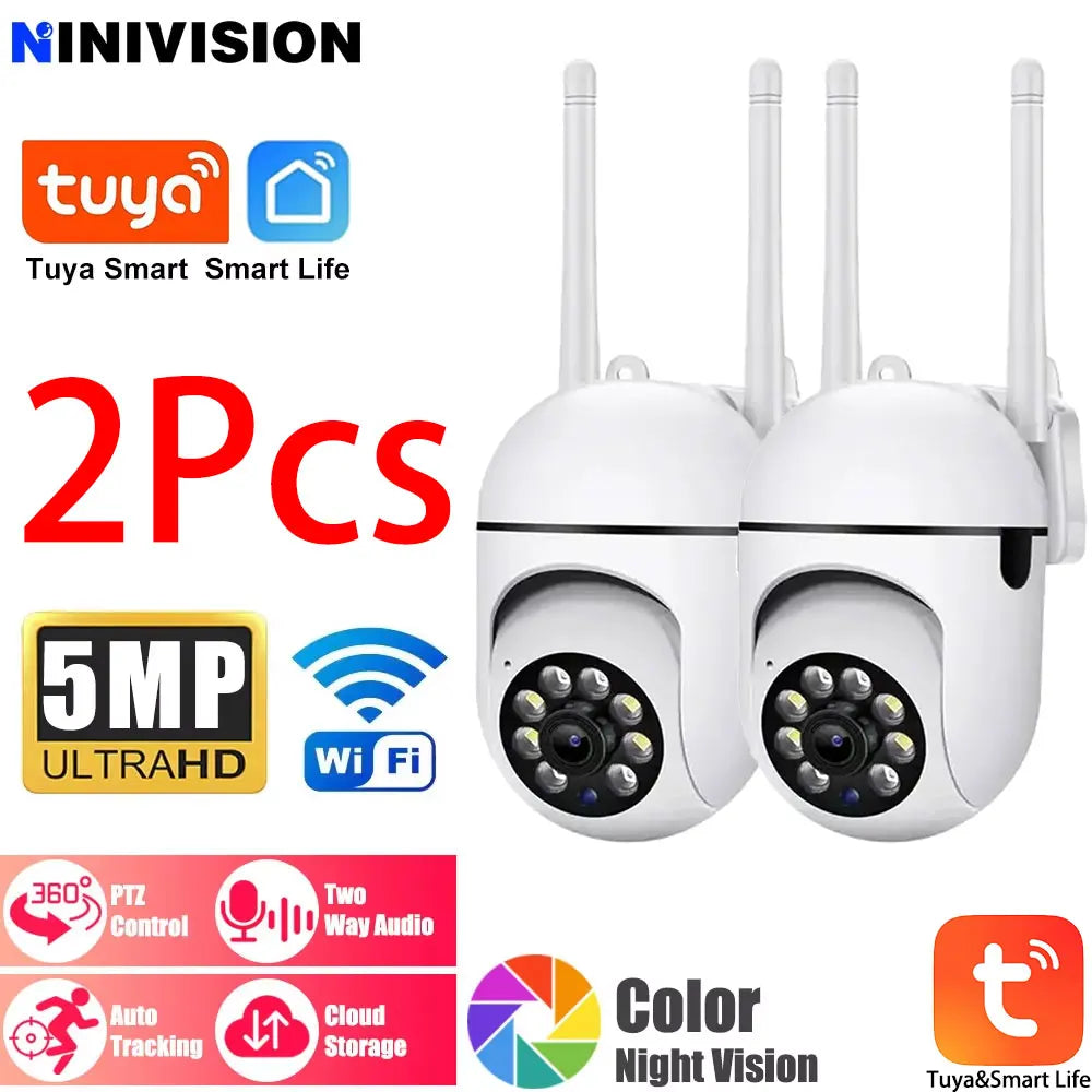 5MP WiFi Indoor 360° PTZ Camera with Night Vision and Two-Way Audio