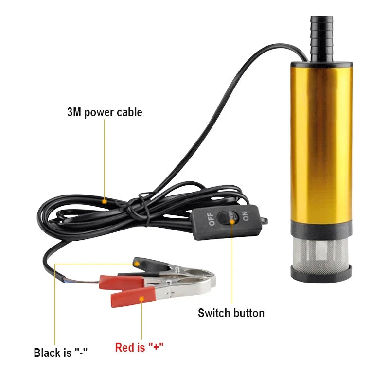 Pompa di trasferimento liquidi compatta a 12V - 38 o 51 mm